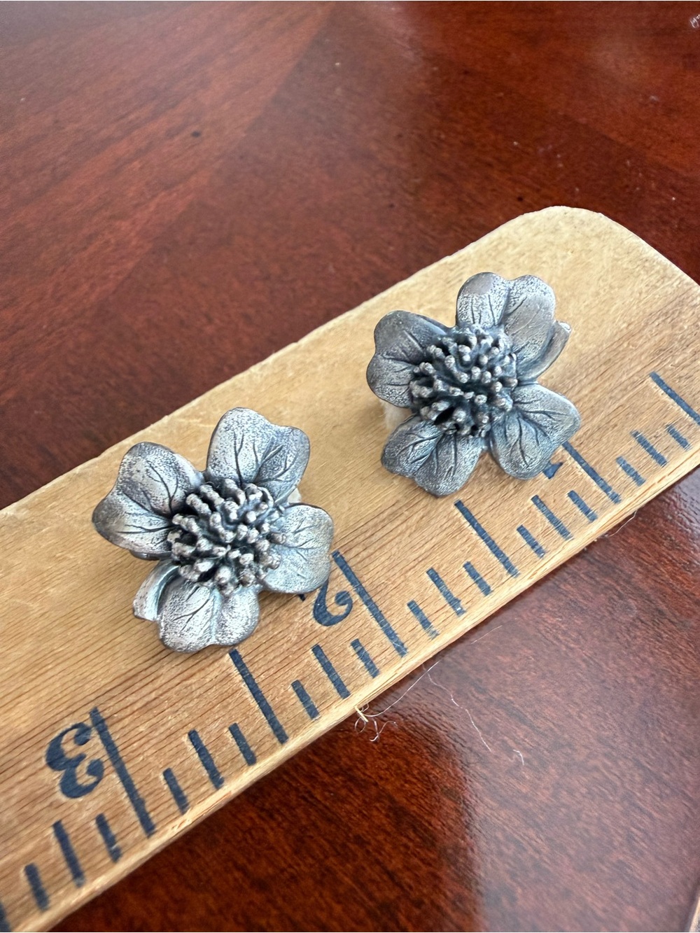 Vintage Flower ClipOn Earrings